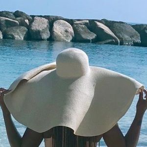 Oversized brim beach hat
